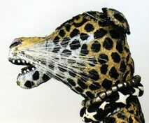 Beaded jaguar sculpture by Kelly Buntin Johnson